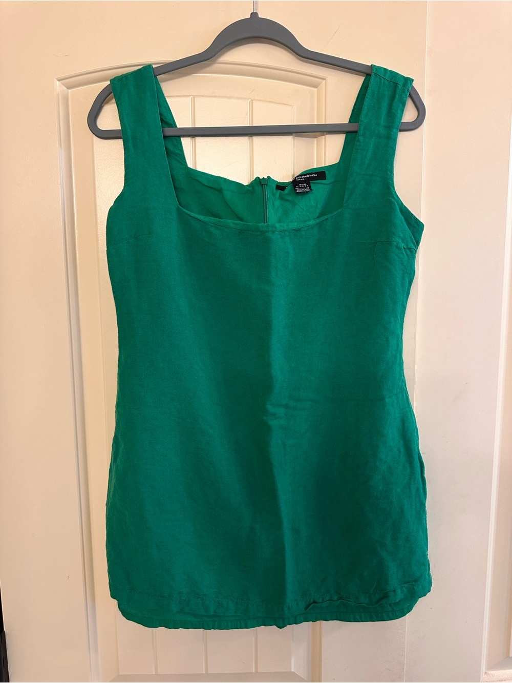 French Connection Green Linen Mini Dress